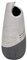 Dekohelden24 Edle Moderne Deko Designer Keramik Vase wellenförmig in Silber-grau, Welle 25 cm