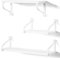 Love-KANKEI Rustic Shelves, Decorative Wall Shelf Set of 3, Floating Shelves for Bathroom, Bedroom, Living Room,Kitchen, Office and More, White
