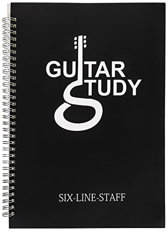 Vaguelly Notenheft für Gitarren, A4 Musik Tabulatur Notenblock mit Akkorddiagramme, Blanko Notenblätter Notizblock, Notenpapier zum Komponieren und Lernen, 50 Seiten