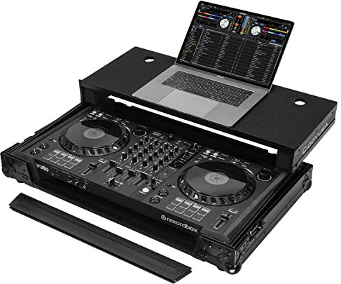 Odyssey Pioneer DDJ-FLX6 ATA Flight Case in Black with Glide Laptop Platform