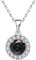 JO WISDOM Damen Kette Silber 925 Halskette Anhänger mit 3A Zirkonia Regenbogenmystiker Topaz Farbe,Schmuck für Mutter Tochter Frauen Mädchen