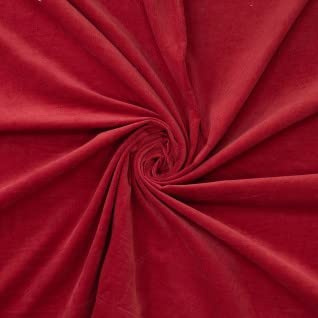 Cord-WASHED-ELENA-Hosen-,Taschen- und Jackenstoff-Nähen mit Cord-100% Baumwolle- 50 cm Schritte -Meterware (Rot-10785)