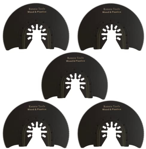 Pack of 5 x 88mm Round Oscillating Multi Tool Blades/Wood Cutter Saw Blades Set Compatible with Dremel Fein Multimaster Makita Stanley Worx Dewalt Multi Tool Etc Oscillating Multitool Blade