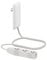 LIDER Flat-Face Outlet Extender with 3 Receptacles, Ultra-Thin Wall Plate Plug with Cord Extender and 3-Outlet Power Strip, 3ft Cord, LWE3-315-W, White
