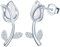 INFINIONLY Kreative Tulpen Ohrringe, 925 Sterling Silber Ohrringe für Damen Mädchen, Zarte Rosen mit Katzenaugensteinen und Zirkonia Ohrstecker, Hypoallergen Ohrschmuck