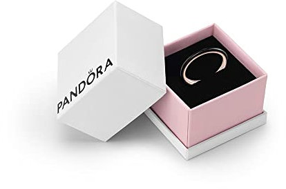 Pandora ME 14K Rose Gold-Plated With Black EnaMEl Ring, Size 52, With Gift Box