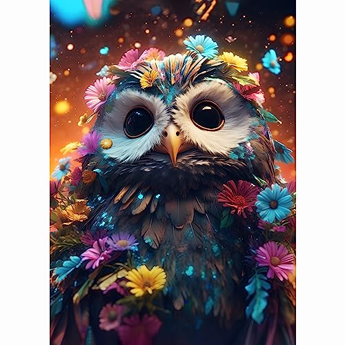 Rheskbecy Diamond Painting Set für Erwachsene ,DIY 5D Diamant Painting Eule, Malen nach Zahlen Diamant Anfänger,Home Wall Decor 30x40cm…