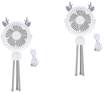 TOYANDONA 2st Faltbarer Mit Drei Klauen Flexibler Stativlüfter Baby-fan Kühlender Elektrischer Zusammenklappbarer Lüfter Kinderwagen-fan Büro Tragbar Plastik Fahrrad