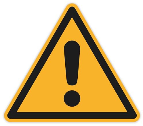 Schild Warnzeichen 50mm - DIN EN ISO 7010 - ASR A1.3 - Für Innen und Aussen - 5cm - PVC Aufkleber - selbstklebend (25, W001 Warnung vor Gefahrenstelle)