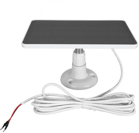 Solar Panel Camera Charger, 5V 6V 10W Video Doorbell Solar Panel Charger, 360 Degree Adjustable Stand, 9.8 Feet Charging Cable, for Video Doorbell 2 for Doorbell 3 (CSP4W-O-W)