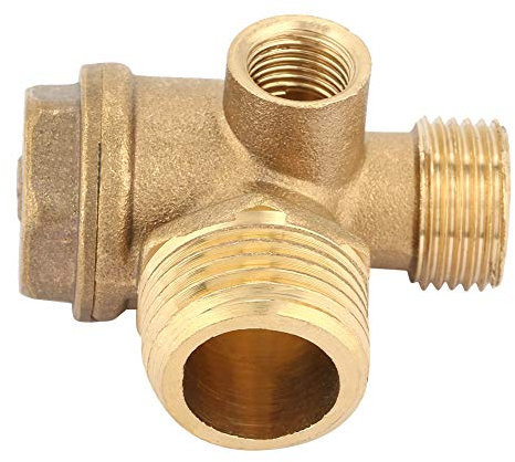 Clapet anti-retour 3 ports B pour compresseur d'air avec filetage mâle 5 x 4 x 4 Clapet anti-retour 3/4 NPT