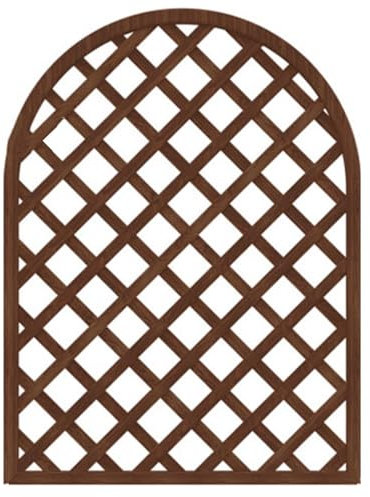 ZXHKZDX Panneaux De Clôture D'Extérieur, Arquée Treillis Barrières, Bois De Massif Clôtures, Panneaux Décoratifs pour Décoration Extérieure De Patio De Jardin(Brown,60X120X4cm)