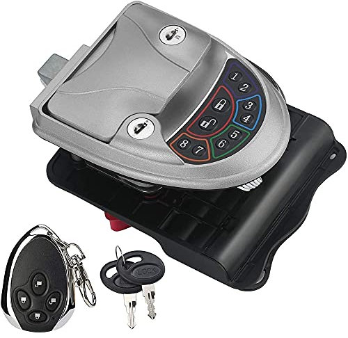 XNZJHPP RV Keyless Entry Door Lock,Keypad And Fob,W/Deadbolt, Keyless RV Door Handle, For Travel Trailer Camper