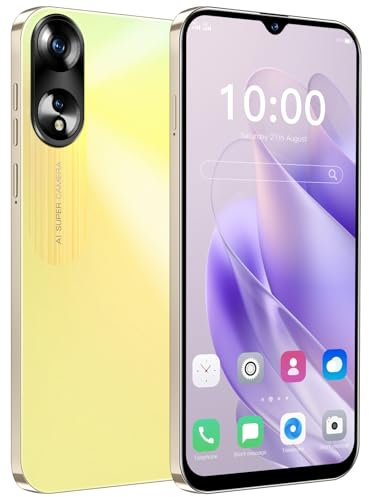 JoyHandy 4G Dual SIM Mobile Phones, 32GB ROM 128GB Extension, 6.3'' Cheap Smartphone with 4500mAh Battery, 16MP+8MP Dual Camera,Face Unlock,GPS (Gold)
