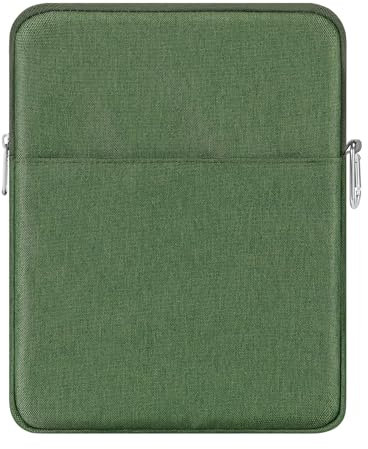 MoKo 9-11 Inch Tablet Sleeve Bag Carrying Case Fits New 11-inch iPad Pro M4/iPad Air M2 2024, Air 5/4/3 10.9/10.5, Pro 11 M2, i-Pad 10th 10.9, i-Pad 9/8th Gen 10.2, Tab S8/S9 11, Grass Green
