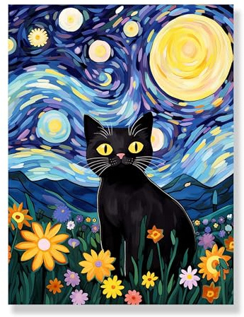 Bimkole 5D Diamond Painting Kit Bricolaje Arte Gatito, Animal Pintura De Arte Pintura Diamantes Kits Estampados De Punto De Cruz Diamantes de Imitación Decoración de Pared 30x40 cm