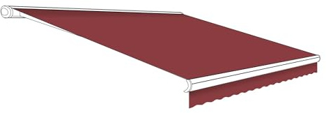 Eclipse Markisenstoff mit Volant aus Polyacryl inkl. Keder, hochwertiges Markisentuch Farbe: Beere, Markisenbreite: 3.0 m x 2.5 m Zubehör für verschiedene Markisen Sonnenschutz für Balkon und Terrasse