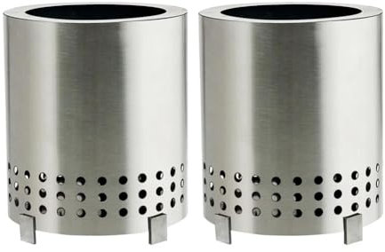 Louttary Tischfeuerstelle Mini Outdoor Tragbare Gasheizöfen mit Ständer Edelstahl Campingkocher Ausrüstungen Outdoor Einfach zu Bedienen -A