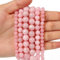 Perles rondes en quartz rose naturel de 6 mm pour la fabrication de bijoux (60 à 62 pièces/fil)