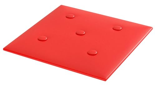 vidaXL Wandkopfteilen 12 pcs Rot 30 x 30 cm Kunstleder, Stylische, rechteckige Wandpaneele für Wohnideen, modernes Design, robuste Verkleidung, DIY-Lösungen für jeden Raum