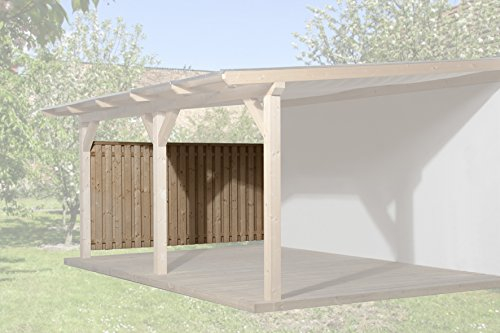 Weka Seitenwand geschlossen für Leimholz Terrassenüberdachung 672