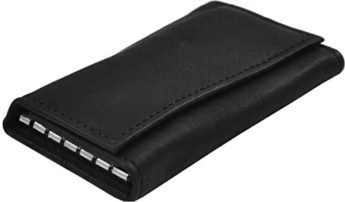 Ashford Ridge Pelle Vera Chiave Cassa del Raccoglitore - Nero