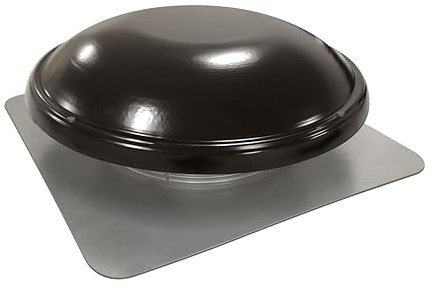 Master Flow GAF 1000 CFM Black Power Roof Mount Attic Vent: Efficient Ventilation and High Airflow Capacity at the rate of 1,000 cubic feet per minute for attic spaces upto 1,600 square feet