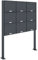 AL Briefkastensysteme 9er Standbriefkasten in Anthrazitgrau RAL 7016 als 9 Fach Briefkastenanlage DIN A4 in Postkasten Briefkasten Design modern