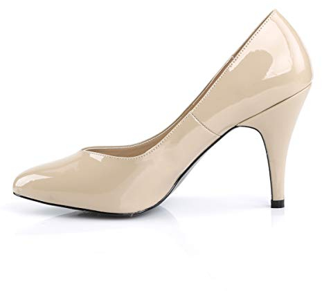 Pleaser Damen Dre420/Cr Slide Pump, Beige (Cremefarbenes Lack.), 48 EU