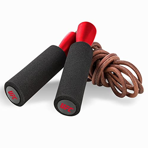 UFC Leather Jump Rope Cuerda de Saltar de Cuero, Unisex Adulto, marrón, Talla única