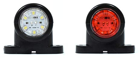 2x G LED LKW Begrenzungsleuchten 12V/24V Positionsleuchten Anhänger Rot Weiß