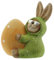 IKO Import Osterhase Dekoration Frühling Keramik 9 cm x 22,5 cm x 6 cm (Grün)