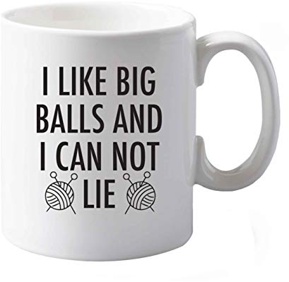 Flox Creative 10 oz Ceramic Mug I Like Big Balls Can Not Lie Both Sides