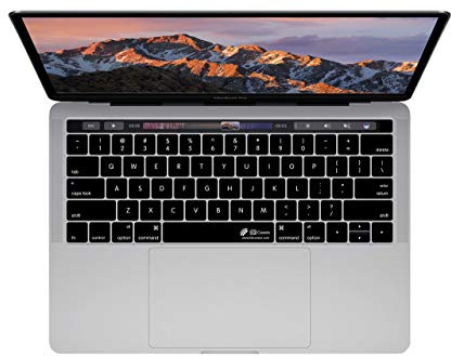KB Covers - langlebige Tastaturabdeckung, Schweizer Layout, abwaschbar - für MacBook Air 13 und Pro 2008+, schwarz