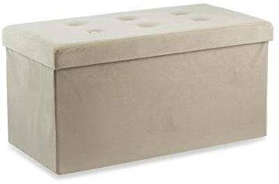 Galileo Casa 2194625 Klappbank mit Samt beige 76x, Maße: L 76 x 37 x h. 37 cm