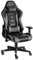 Twomaples Gaming Chair, Ergonomic Office Chairs, Home Games Racing Computer Desk Chairs for Adults & Teenagers, Adjustable Armrest, Height, Angle, 360° Swivel (Black/Gray)