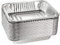 30 PCS Bandejas cuadradas de papel de aluminio desechables de 13X10X4cm Bandejas para asar en ollas de papel de aluminio Contenedores para hornear Cocinar Almacenamiento de alimentos congelados