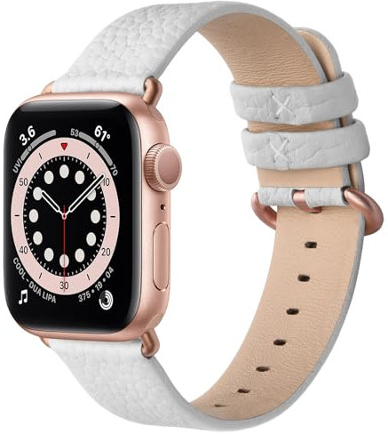 Fullmosa Leather Strap Compatible with Apple Watch Strap 44/45/46/49mm 40/41/42mm, Genuine Leather Strap Compatible with iWatch Ultra 2/Ultra Series10 9 8 7 6 SE 5 4 Sports & Edition, Men and Women