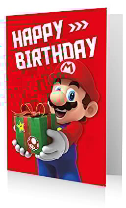 Danilo Promotions LTD Super Mario Geburtstagskarte, Happy Birthday