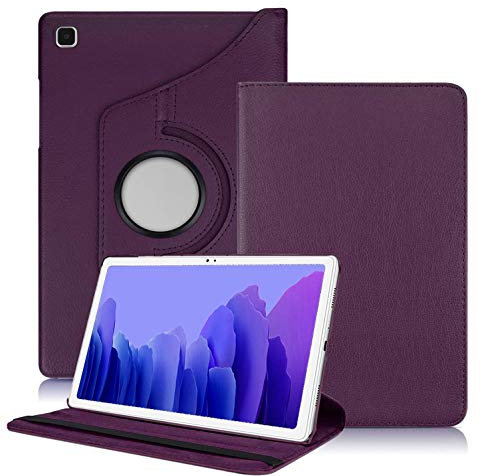 Kemocy Schutzhülle für Samsung Galaxy Tab A7 10.4 2020,360 drehbar, PU-Leder, mit Standfunktion, Schutzhülle für Tablet Samsung Galaxy Tab A7 10,4 Zoll (25,4 cm), T500 / T507, Violett