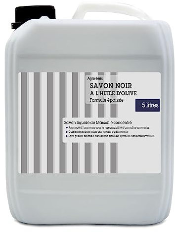 Agro Sens Savon Noir Naturel à l'huile d'olive. Extra Pur spécial Jardin 1 Litre - 5 litres