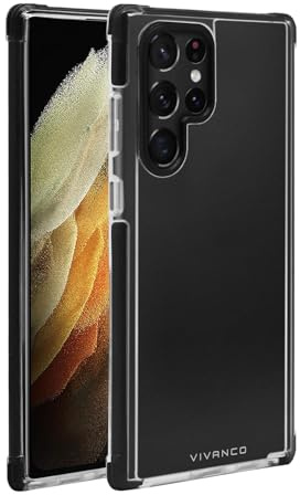 Vivanco Rock Solid Backcover Samsung Galaxy S22 Ultra Schwarz, Transparent