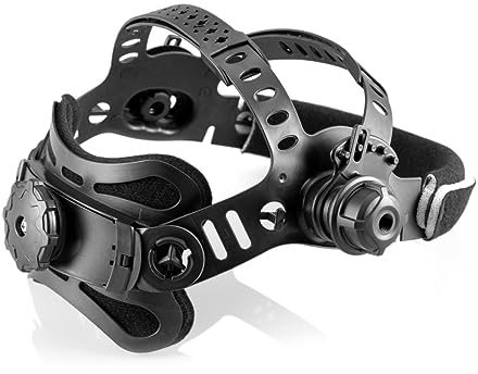 STAHLWERK Kopfband für Schweißhelme aus hochwertigem Kunststoff mit vielseitigen Einstellmöglichkeiten, ergonomischer Passform, integriertem Kopfpolster und austauschbarem Schweißband