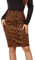 AIEOE Damen Röcke A Linie Hohe Taille Samt Kurzer Rock Minirock Sexy Winter Elegant Bleistiftrock Größe L Braun Leopard