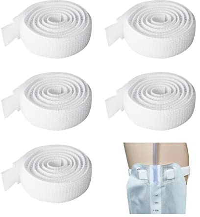 YINENGD 5 Stücke Katheter Beinbeutel Gurte, Urinbeutel Gürtel Beinbeutelgurte mit Einstellbarer Klettverschluss Band, Beinbeutel Gurt Kathetergurt, für Katheter Urinbeutel Schlauch