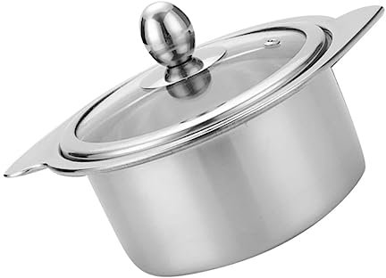 DOITOOL Stainless Steel Hot Pot Induction Cooker Compatible Pot for Hot Use Steel Lid
