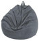 FANSU Bean Bag Cover Without Filling, Solid Colours Lazy Sofa Gaming Bean Bag Chair for Adult Kids, Corduroy Highback Beanbag Seat, Stuffed Toy Clothes Storage (85x110cm,Grey)
