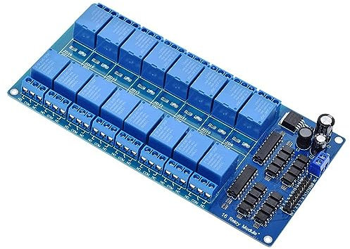 PENGLIN Módulo de relé de 16 canales de 12 V con placa de expansión de gatillo de bajo nivel para Raspberry Pi Arduino