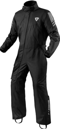 REV'IT! Revit Pacific 4 H2O 1-Teiler Motorrad Regenkombi, schwarz, 2XL