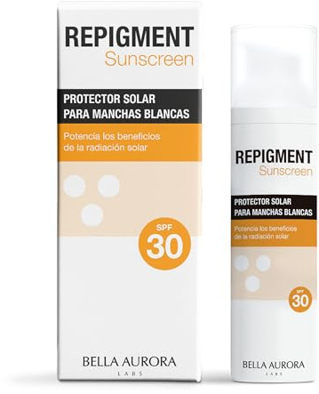 BELLA AURORA Repigment SunScreen LSF 30, 75 ml, Sonnenschutz für Haut mit Pigmentmangel, Leistung der Sonne, reduziert das Auftreten weißer Flecken, mit Melitane und Antioxidantien